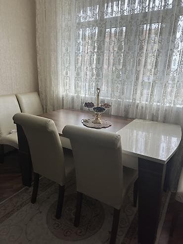 plasmas masalar: Qonaq otağı üçün, Açılmayan, Dördbucaq masa, 6 stul — 1