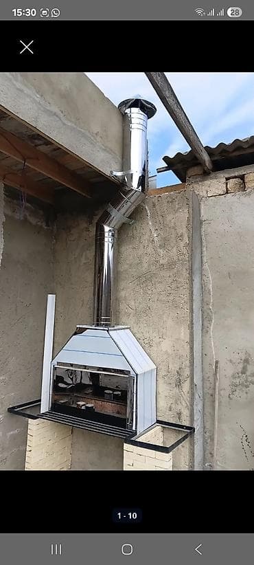 toz boya sobasi: Manqal və restoran üçün tüstü sovurma sistemi – metal havalandırma — 1