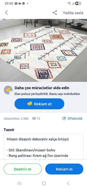 Xalçalar: Xalça Dekorativ, Kredit yoxdur — 5