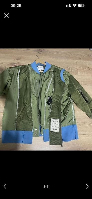 strap: TWIST brendi bomber üslubunda ikiqatlı jaket - Rəng: zeytun-yaşıl — 3