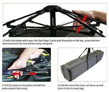 cadır qiymətləri: 4 nəfərlik aftomatik açılıb yığılan Çadır.Açılıb yığılması 20 saniyə — 10