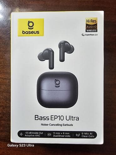 Yeni Simsiz (Bluetooth) Qulaqcıqlar, Baseus, rəng - Qara