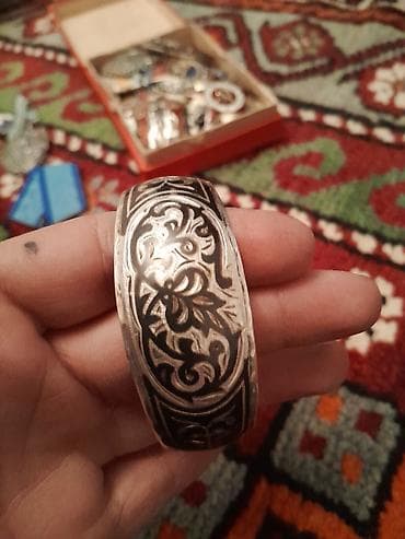 gumus 56: 10 dan 30m. kimi Geniş manjet tipli metal bilərzik - Klassik Şərq — 2