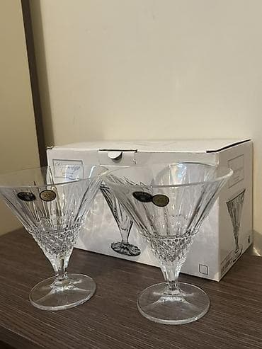 dondurma qablari: Qədəhlər, Xrustal, 2 ədədli dəst, Çexiya — 1