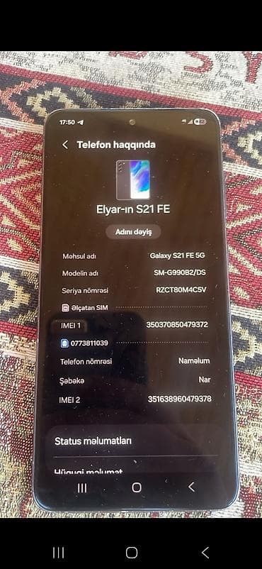 buds fe: Samsung Galaxy S21 FE, rəng - Bənövşəyi, İki sim kartlı — 1