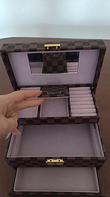 Sandıqlar: Zərgərlik üçün çox bölməli saxlanma qutusu - Kənar hissə — 2