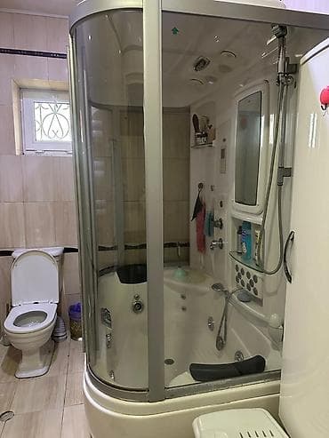 Hidromassajlı duş-kabina - Künc tipli, ön hissəsi şüşə sürgülü