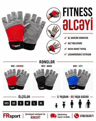 Спорт и хобби: 💥 fitnes əlcəyi, məşq əlcəyi, gloves ✅ 7/24 əlaqə saxlaya bilərsiz — 1