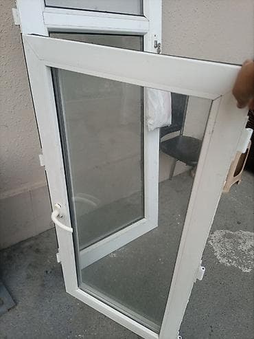 pendir: PVC plastik pəncərə qapağı (açılan), iki bölməli şüşə paketlə — 1