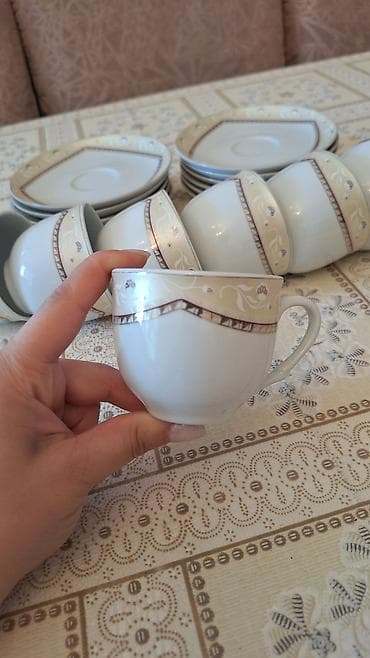 Çay dəsti, rəng - Ağ, Farfor, 12 nəfərlik — 2