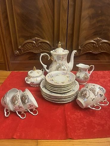 sud: Çay dəsti, rəng - Ağ, Farfor, 6 nəfərlik — 2