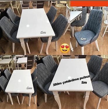 mebel stul: Yeni, Açılmayan, Dördbucaq masa, 4 stul — 1