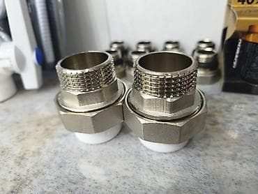 Qaz boruları: Metal keçid muftası (Amerikanka) – 2 ədəd - Material: nikel örtüklü — 1