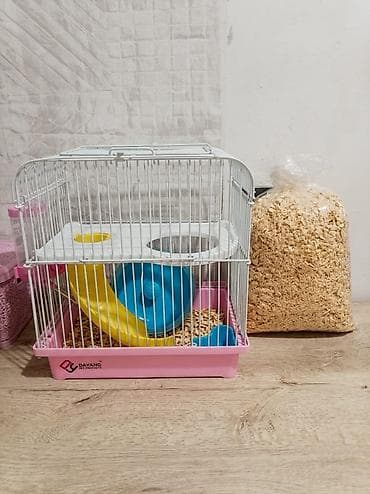 qaz heyvan: Hamster üçün qəfəs dəsti - Brend: Dayang Pet Products - Rəng: çəhrayı — 1