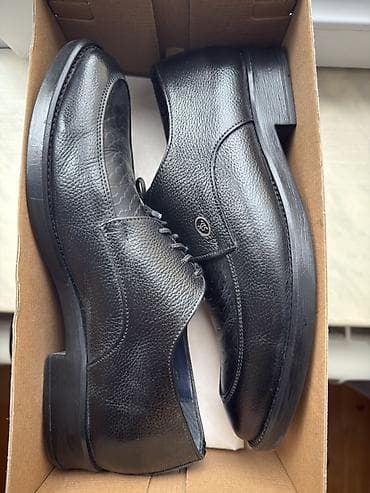 Ayaqqabılar: Kişi dəri klassik ayaqqabıları - Rəng: qara - Üst material: təbii — 2