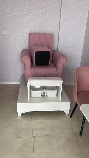 bag mebelleri satisi: Gözəllik salonu avadanlıqları dəsti - Saç yuma kreslosu: Yumşaq boz — 2