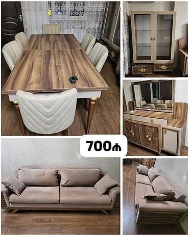 Ev üçün mebel: Qonaq dəsti satılır 700₼. İdeal vəziyyətdə. Masa açılır. Ünvan — 1