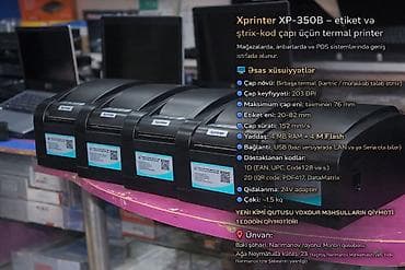Xprinter XP-350B — etiket və ştrix-kod çapı üçün termal printerdir