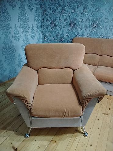 gence divanlar: İşlənmiş, Divan, 2 kreslo, Bazalı, Açılan — 3