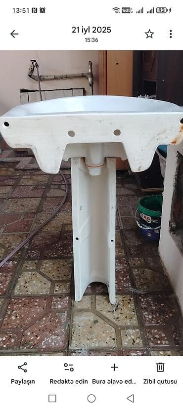 azercell 200 nomreler: Damla 24L qazla işləyən su qızdırıcısı və pedestal lavabosu dəsti - — 4