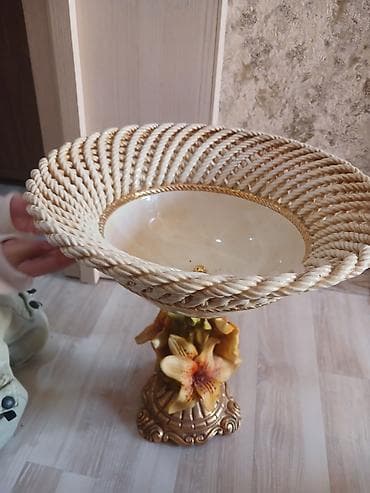 otlar sekilleri 2020: Farfor.meyvə qabı.39 cm.diametri 33sm farfor hörüklü — 1