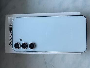 samsung a6: Samsung Galaxy A55, 256 GB, rəng - Ağ, Zəmanət, İki sim kartlı, Face ID — 1