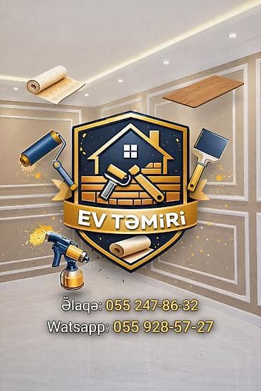 Ev təmiri xidməti - Tam və qismən təmir işləri - Rəngləmə, suvaq və lalafo.az -da Ev təmiri xidməti - Tam və qismən təmir işləri - Rəngləmə, suvaq və