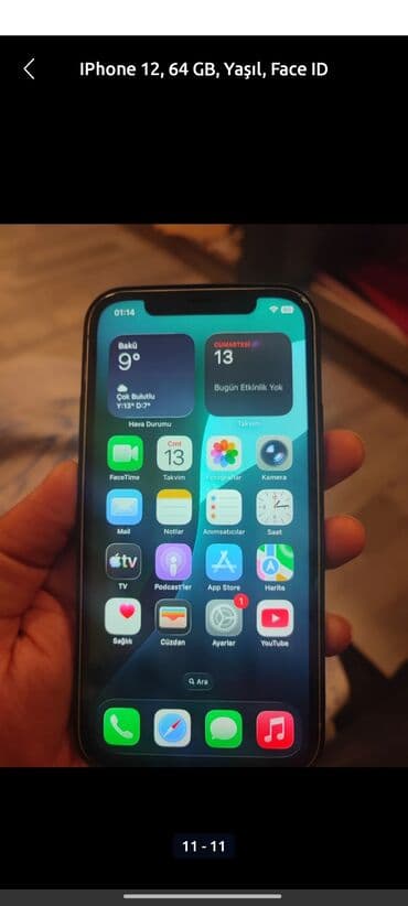 Apple iPhone: IPhone 12, 64 GB, Yaşıl, Face ID — 1