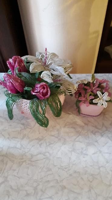 dekor qablar: Suvenir dekor gul balaca 5 manat boyuk 10 manat — 2