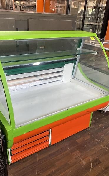 Vitrin tipli soyuducu tezgah - Məhsulların sərgilənməsi üçün ön və