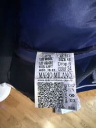 kişi ucun klassik qara kostyum: Ölçüsü - 48/6. Rəng - Boz. Dəst - Pencək, şalvar. Az geyinilmişdir — 2