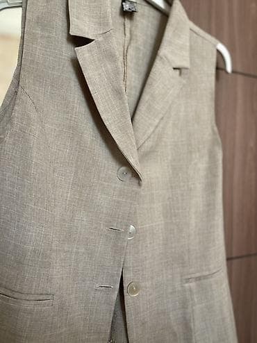 Bej rəngli Kətan qadın pencəyi.Orginal türk məhsulu.1 dəfə geyinilib