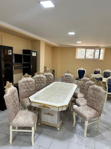 masa dəstləri: Qonaq otağı üçün, Yeni, Açılmayan, Dördbucaq masa, 6 stul — 1