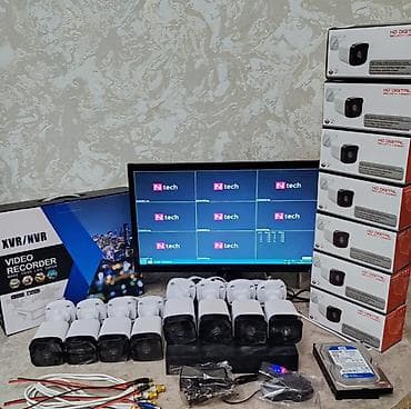 Видеонаблюдение: Monitor DVR 8 çixislidir (Təzədir) Telefondan izləmə 8 ədəd çöl — 1