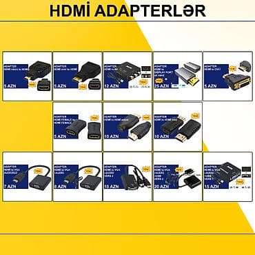 display: HDMİ Adapterlər/Konverterlər (Çeviricilər) ⭐HDMİ to AV – 12 AZN ⭐HDMİ — 1