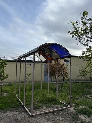 dartma tavan hamam: Bağ üçün metal karkaslı kölgəlik söhbət gah yaxşı. vəziyyətdədir — 2