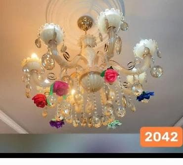 lustur sumqayit: Çılçıraq, 10 və daha çox lampa, Şüşə — 1