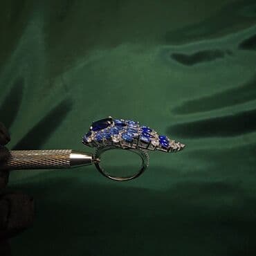 585 prob qızıl qiymeti: Üzük, Ağ qızıl, Sapfir — 3