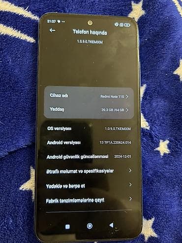 rəsmi not 11: Redmi Note 11S, 64 GB, rəng - Göy — 3