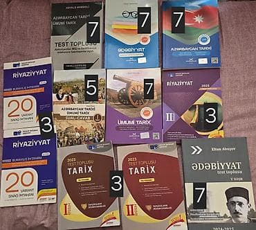 Abituriyentlər və müəllimlər üçün fənn üzrə test topluları və hazırlıq