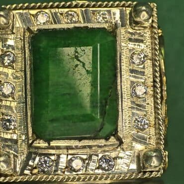 zumrud qaşlı uzuklər: Кольцо, Серебро, Изумруд — 6