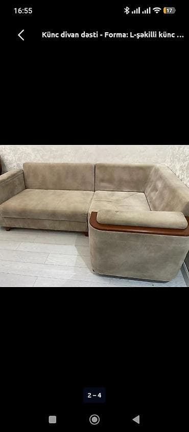 iwlenmiw kreslo: İşlənmiş, Künc divan, Divan, Bazasız, Açılmayan — 3