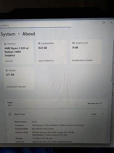 lenovo phab2: Lenovo LOQ 15.6" RTX 5050 / 16GB RAM / Ryzen 5 / 512 GB - Ekran — 2
