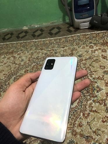 samsung a30s ekran: Samsung Galaxy A51, 128 GB, rəng - Ağ, Barmaq izi — 3