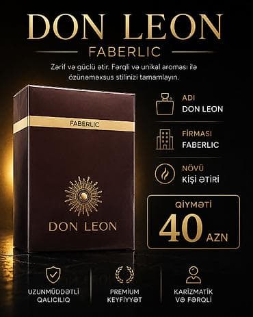 Красота и здоровье: Məhsul: Don Leon – Kişi ətri Brend: Faberlic Qiymət: 40 AZN Təsvir: - — 1