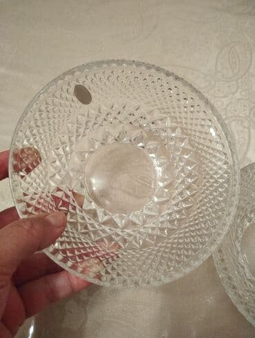 gozel qablar: Şüşə qab dəsti – 2 ədəd - Material: şəffaf şüşə - Dizayn — 2