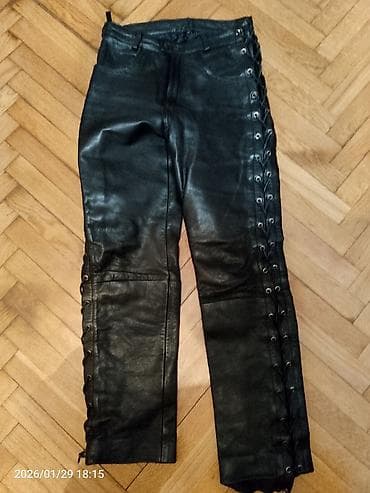 deri geyim: Şalvar, S, rəng - Qara — 5