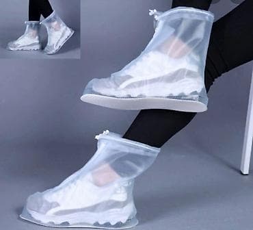 ag qara: Yağış ve palçıqdan qorunmaq üçün ayaqqabı çexolu — 1