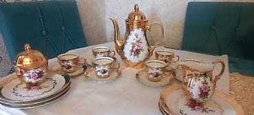 luminark qablar: Qəhvə dəsti, rəng - Qızılı, Farfor — 2