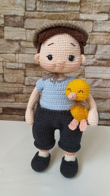 toxunma jaketler: Toxunma oyuncaq Material: 45% akrilik, 55% pambıq Uzunluq: 28 sm — 3